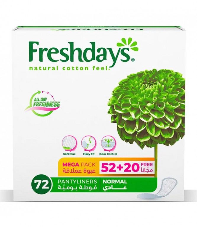 Freshdays Normal Pantyliners 52+20's