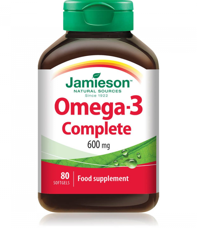 Jamieson Omega-3 Complete 600mg 80 Softgels