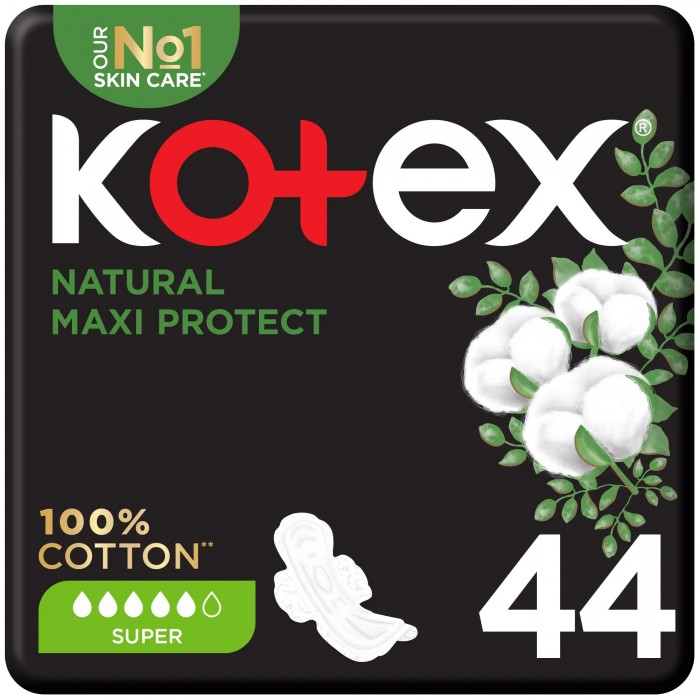 Kotex Cotton Maxi Super 44 Pieces