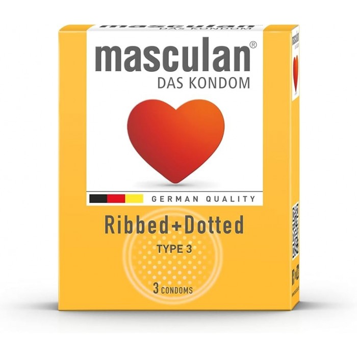Masculan Condom Ribbed & Dotted 3 PCS