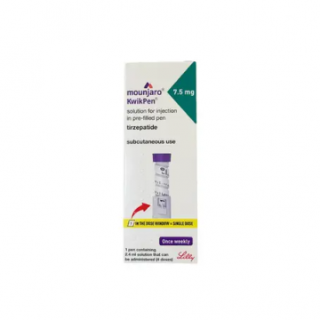 tirzepatide 7.5 mg/0.5 ml pen injector Mounjaro KwikPen 7.5 Mg, 1 filled pen