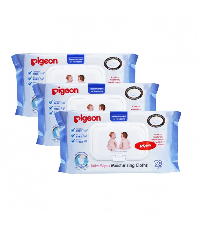 PIGEON BABY WIPES 70'S MOIST.CLOTH 2+1