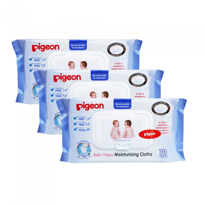 PIGEON BABY WIPES 70'S MOIST.CLOTH 2+1