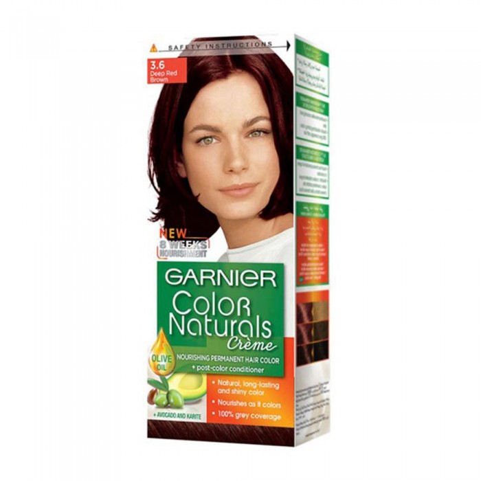 Garnier Color Natural Hair Color 3.6 Red Brown 