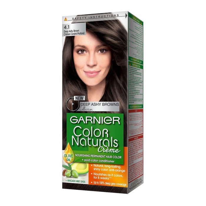 Garnier Color Natural Hair Color 4.1 Ashy Brown