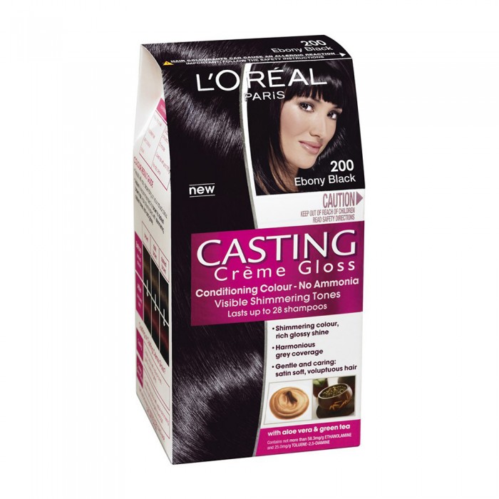 L'Oreal Casting Hair Color - 200 Ebony Black 