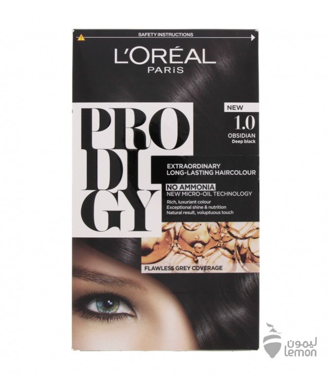 L'Oreal Prodigy Hair Color 1.0 Deep Black 