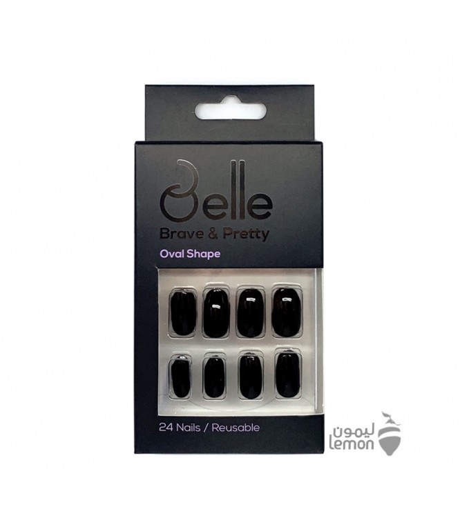 Belle Nails - 052 Black 24'S