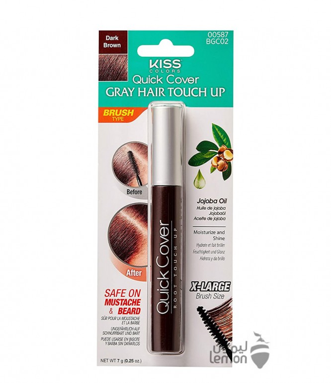 Kiss Quick Cover Temporary Brush Dark Brown