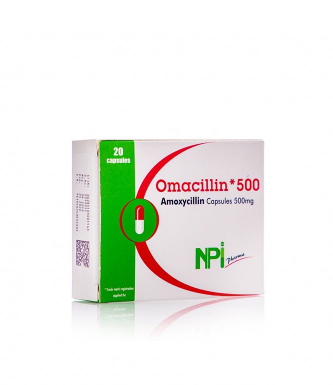 Omacillin 500 mg Capsules 20'S