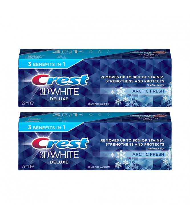 Crest Toothpaste 3D White Deluxe Arctic Fresh 75 ml Twin