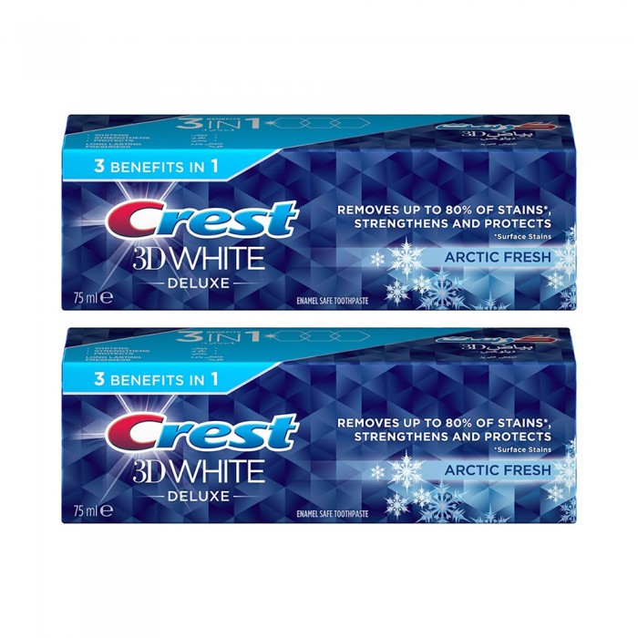 Crest Toothpaste 3D White Deluxe Arctic Fresh 75 ml Twin