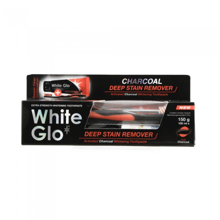 White Glo Charcoal Deep Stain Remover Toothpaste 100ml