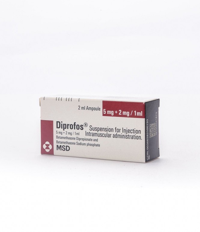 Diprofos 5 mg+ 2 mg/1 ml mg Ampoule 2 ml 1's