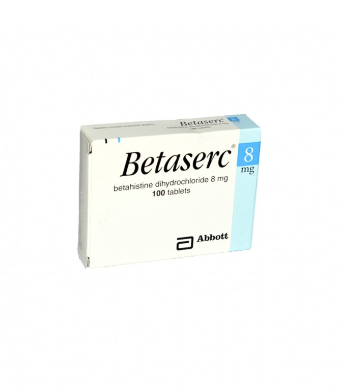 BETASERC 8MG TAB 100'S