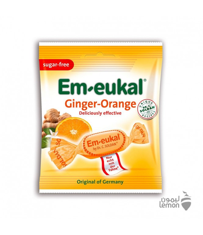 Em Eukal Ginger Orange lozenges 50GM