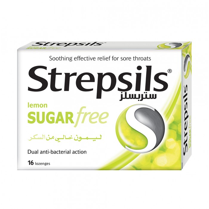 Strepsils Lemon Sugar Free Lozenges 16'S