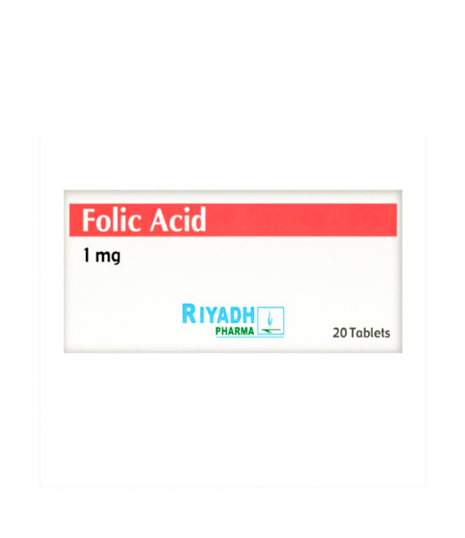 Folic Acid 1 mg - 20 Tablets