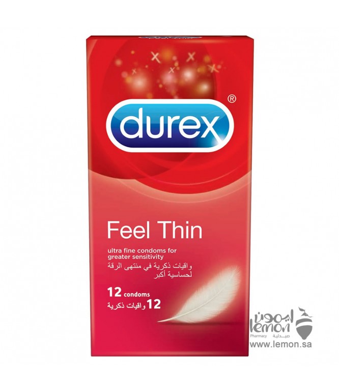 ديوركس Feel Thin واقي ذكري رقيق لحساسية اكبر12واقي
