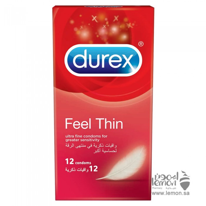 Durex Feel Thin Condoms for Greater Sensitivity 12s