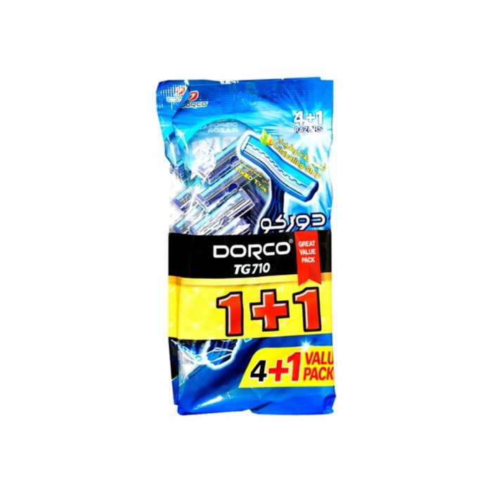 Dorco Disposable Razor TG-710 5 Pcs (1+1) Free