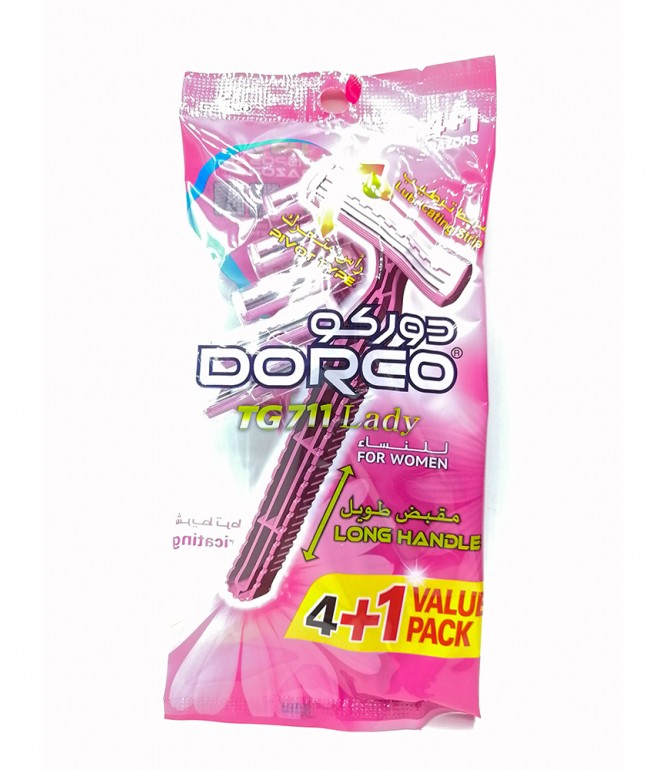 Dorco Disposable Razor TG (711) For Women 4+1'S