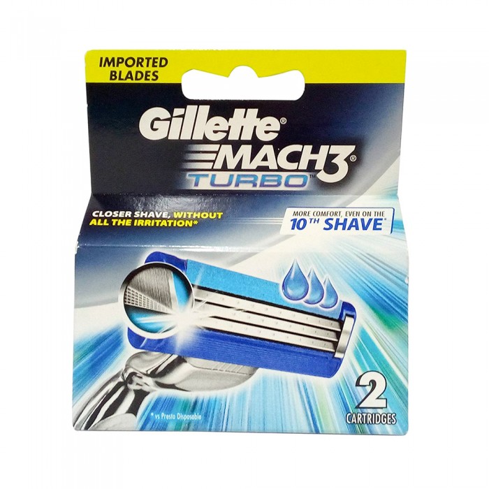 Gillette Mach 3 Turbo Blades 2 Pieces