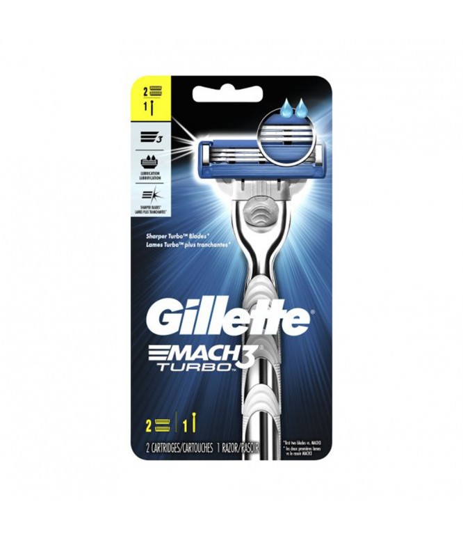 Gillette Mach 3 Turbo Razor 2 Pieces