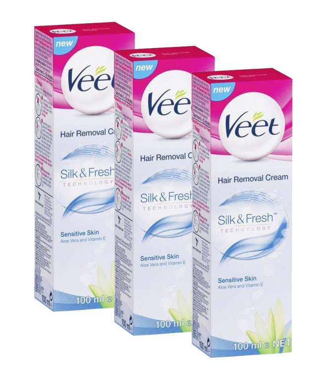 Veet Hair Removal Cream For Sensitive Skin (2+1)*100 ml