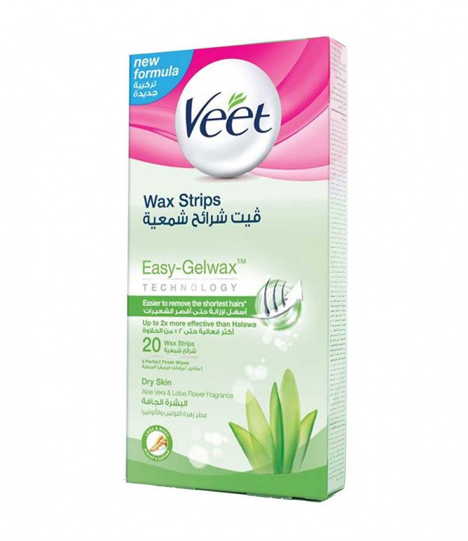 Veet Wax Strips For Dry Skin 20 pcs