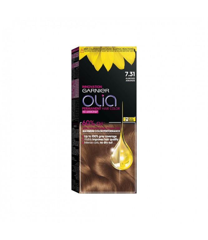 Garnier Olia Hair Color Ammonia Free 7.31 Almond Color