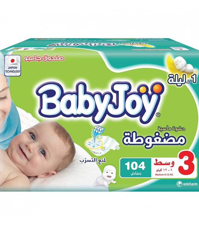 بيبي جوي مقاس 3 - كرتون 104 حفاض