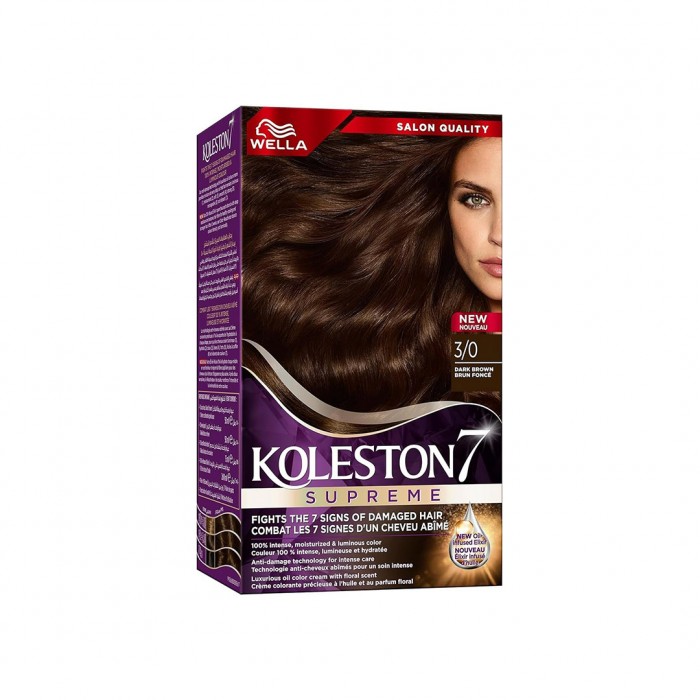 Koleston Permanent Hair Color Kit 3/0 Dark Brown