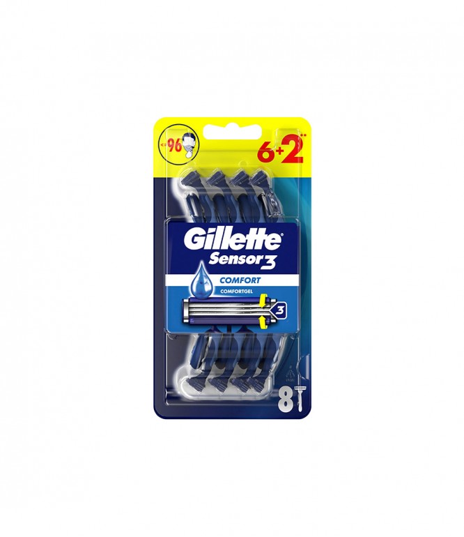 Gillete Blue 3 Comfort Razor 6+2's