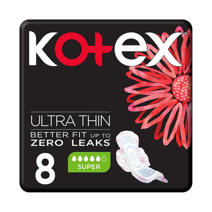 Kotex Ultra Thin Pads Super + Wings 8'S
