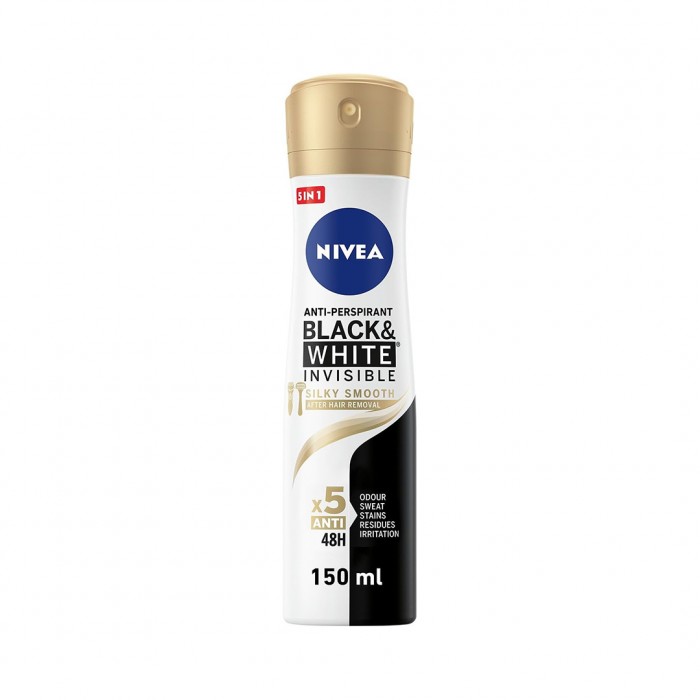 NIVEA Antiperspirant Spray for Women Black & White Invisible Silky Smooth 200 ml