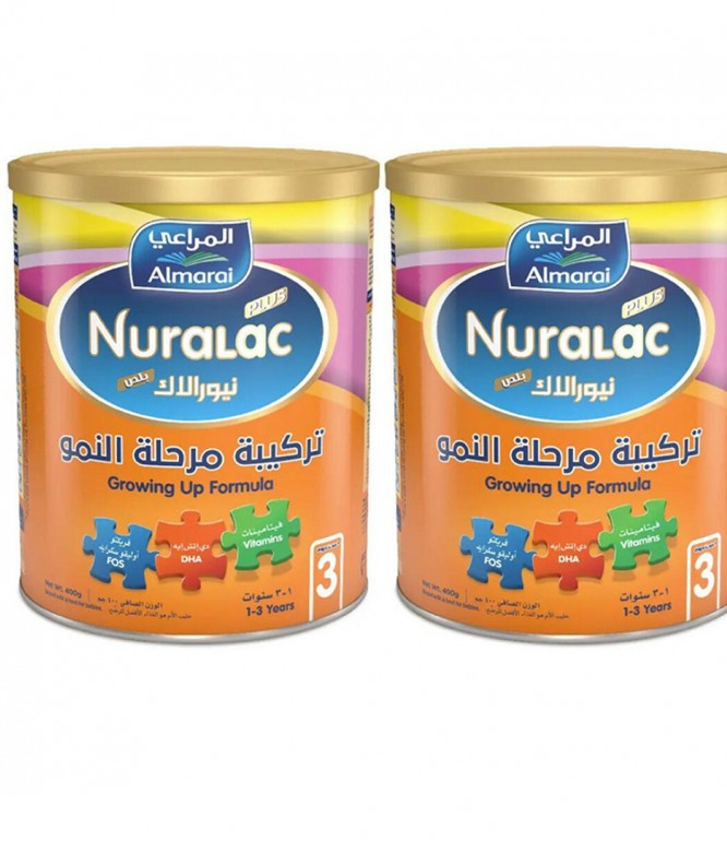 Nuralac Plus Milk (3) Growing Up Twin Pack 900 g