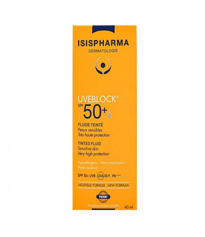 ISIS Pharma UVE Block SPF 50+ Tinted Light Fluid Sunblock 40ML