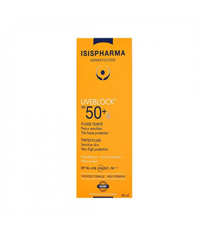 ايزيس واقي شمس سائل SPF50+ مع اساس مكياج خفيف لكل أنواع البشرة 40مل