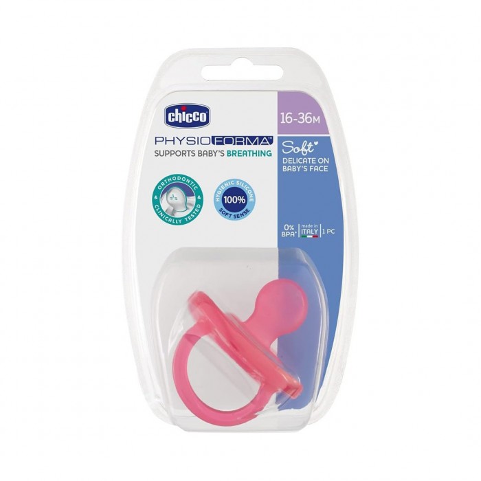Chicco PHYSIO Soft Pink 12m+ Silicone pacifier