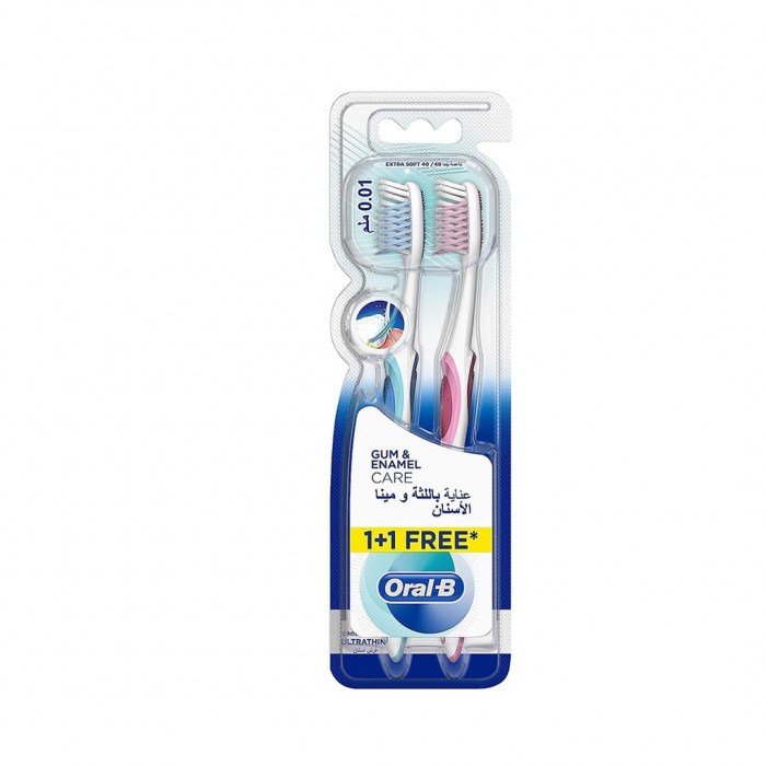 Oral-B Tooth Brush Gum And Enamel Care 40 Extra Soft 1 Plus 1