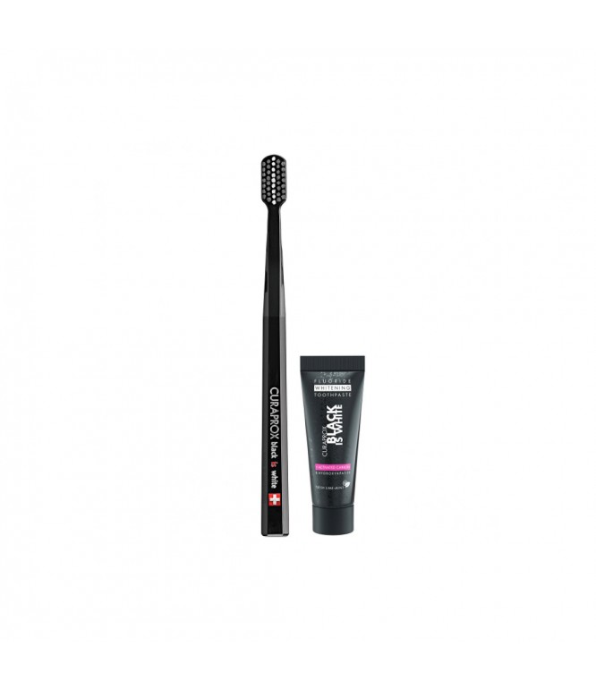 Curaprox Black Is White Toothbrush + Toothpaste 10 ml