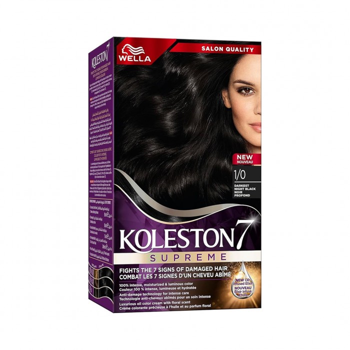 Koleston Hair Color Kit 1/0 Dark Night Black