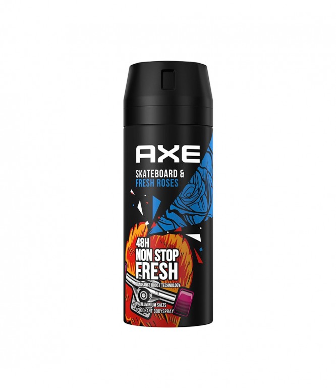 Axe Deodorant Spray Skateboard And Fresh Roses 200ml