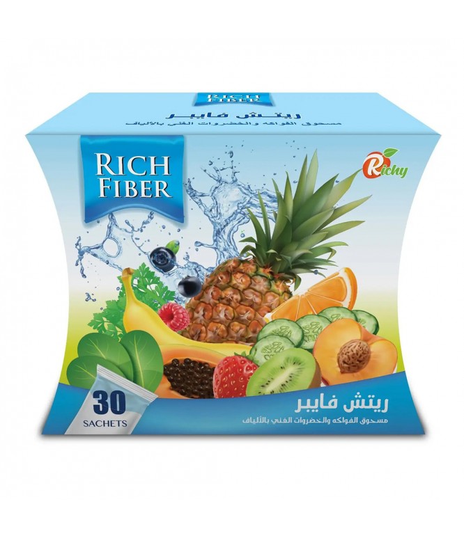 ريتش فايبر مسحوق الخضروات والفواكه الغنى بالألياف 30 كيس