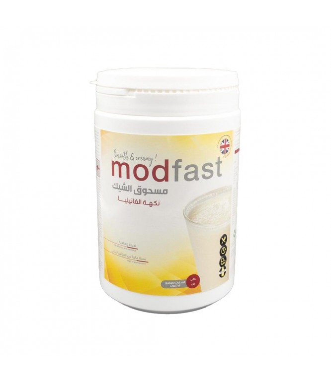 مودفاست مسحوق الشيك مع نسبة عالية من البروتين بنكهة الفانيلا 300 جرام 