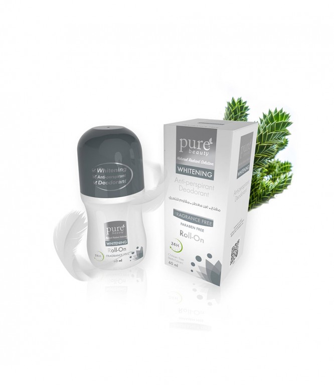 Pure Beauty Whitening Deodorant Roll-On Fragrance Free - 60ML