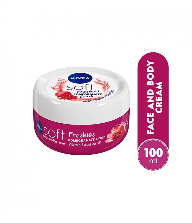 Nivea Soft Cream Freshies Pomegranate Crush Vitamin E Jojoba Oil - 100ml