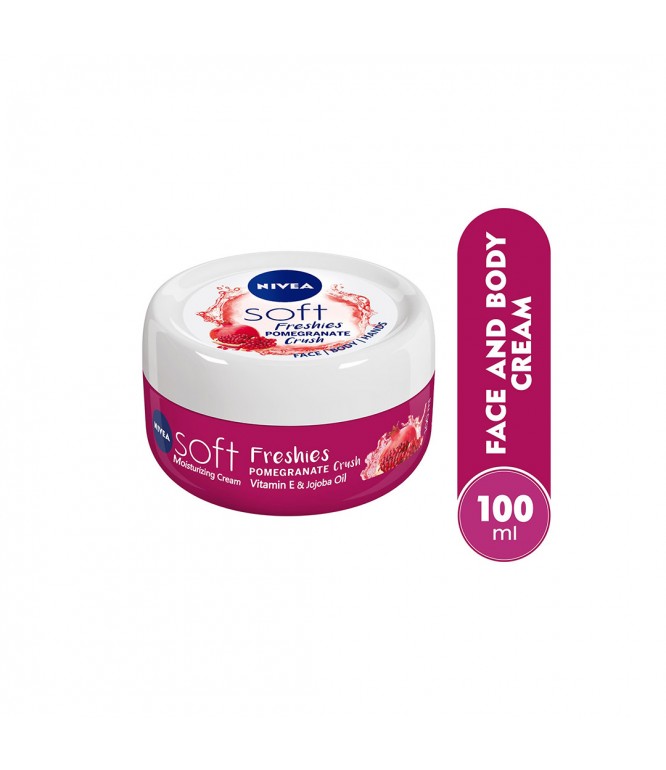 Nivea Soft Cream Freshies Pomegranate Crush Vitamin E Jojoba Oil - 100ml