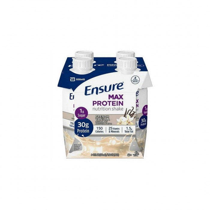 Ensure Max Protein Shake French Vanilla Flavour, 330 ml - Pack 3+1